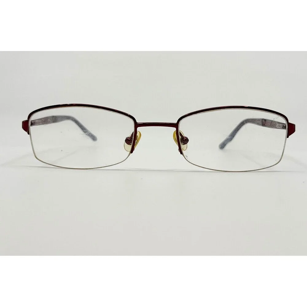 Oscar de la Renta Eyeglasses Womens Burgundy OSL707 Semi-Rimless 50-17-130